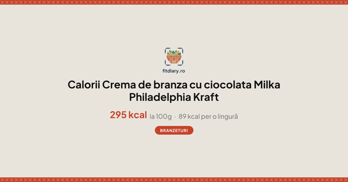 Crema de branza cu ciocolata Milka Philadelphia Kraft: Calorii și ...