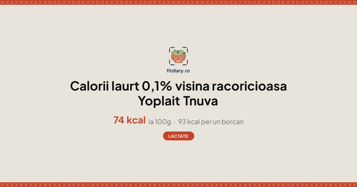 Iaurt 0,1% visina racoricioasa Yoplait Tnuva: Calorii și Valori ...